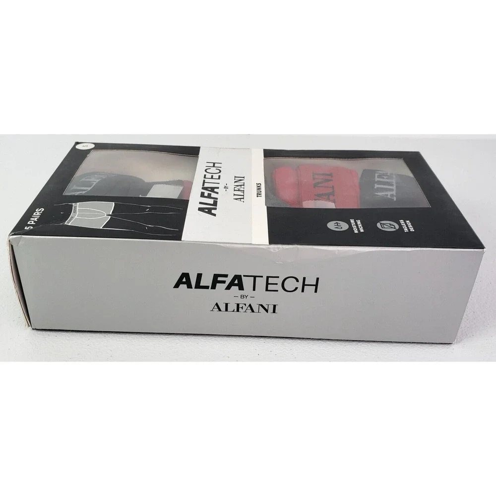 NIB $50 Alfatech by Alfani Men's S/29-31 Tagless Moisture Wicking 5 Pairs Trunks - Picture 3 of 5